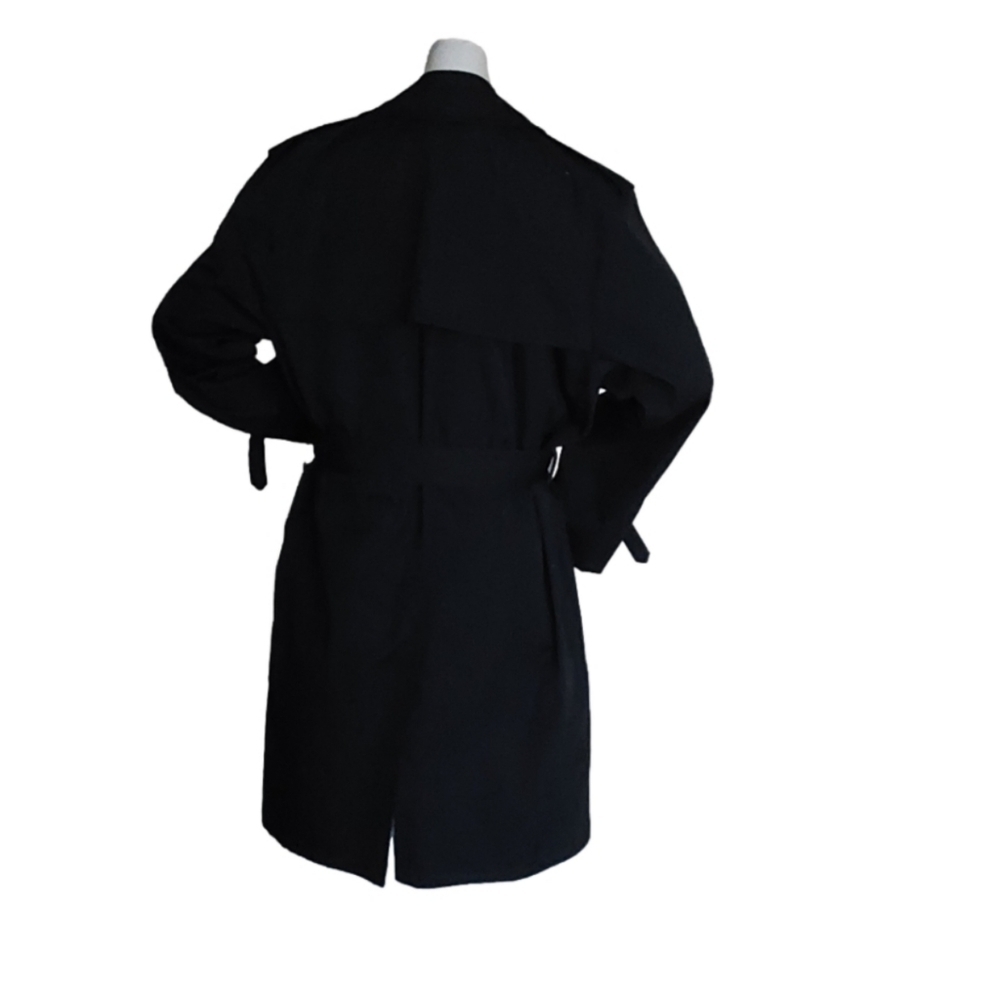 LONDON FOG NAVY BLUE SINGLE BREASTED BELTED‎ TRENCH COAT SIZE 42 REGULAR - Picture 9 of 11